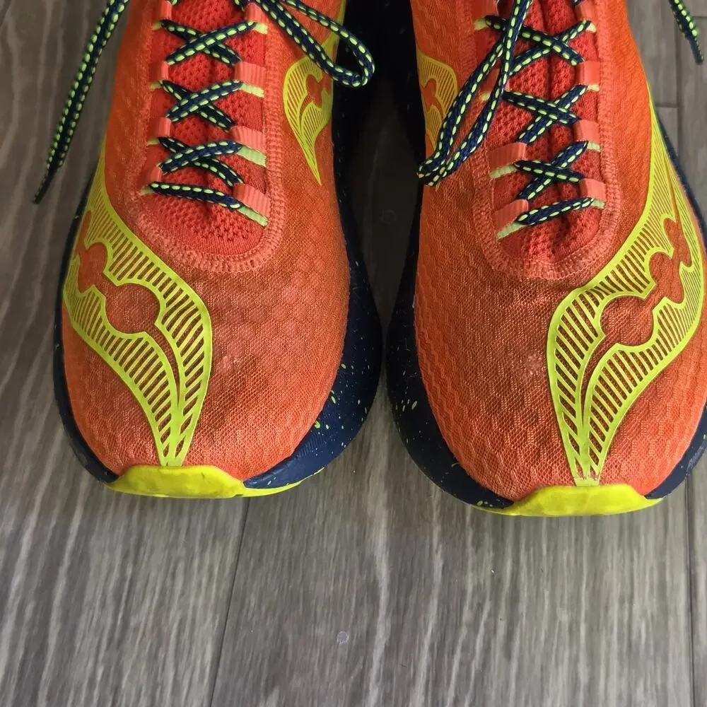 B11 Saucony Endorphin Pro 4 Running Sneakers Mens 10.5 Pepper Navy Orange